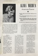 Alma Mehus — concert program