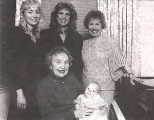 Three Generations: Alma Mehus Studness, Anne-Marit Studness Bergstrom, and Mira Leigh Bergstrom